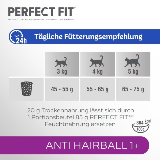 PERFECT FIT™ Katze Beutel Anti Hairball 1+ mit Huhn 6 x 750g PERFECT FIT™ Katze Beutel Anti Hairball 1+ mit Huhn 6 x 750g