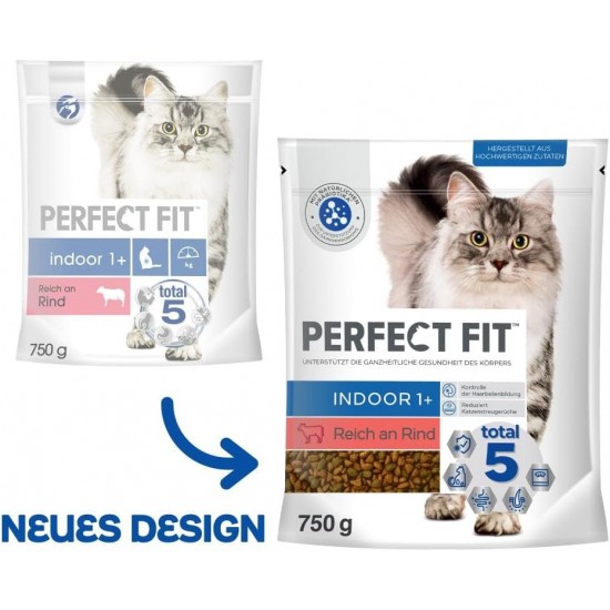 PERFECT FIT™ Katze Beutel Indoor 1+ mit Huhn 6 x 750g PERFECT FIT™ Katze Beutel Indoor 1+ mit Huhn 6 x 750g