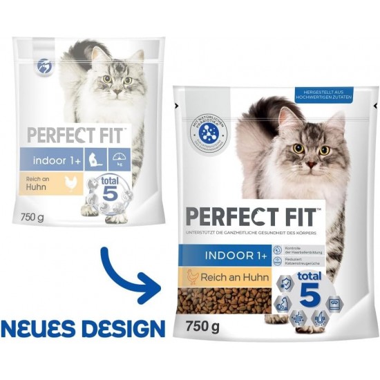 PERFECT FIT™ Katze Beutel Indoor 1+ mit Huhn 6 x 750g PERFECT FIT™ Katze Beutel Indoor 1+ mit Huhn 6 x 750g