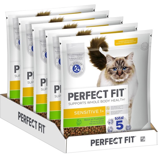 PERFECT FIT™ Katze Beutel Sensitive 1+ mit Truthahn 5 x 1,4kg PERFECT FIT™ Katze Beutel Sensitive 1+ mit Truthahn 5 x 1,4kg