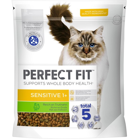 PERFECT FIT™ Katze Beutel Sensitive 1+ mit Truthahn 5 x 1,4kg PERFECT FIT™ Katze Beutel Sensitive 1+ mit Truthahn 5 x 1,4kg