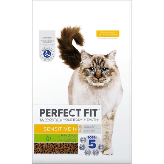 PERFECT FIT™ Katze Beutel Sensitive 1+ mit Truthahn 6 x 750g PERFECT FIT™ Katze Beutel Sensitive 1+ mit Truthahn 6 x 750g