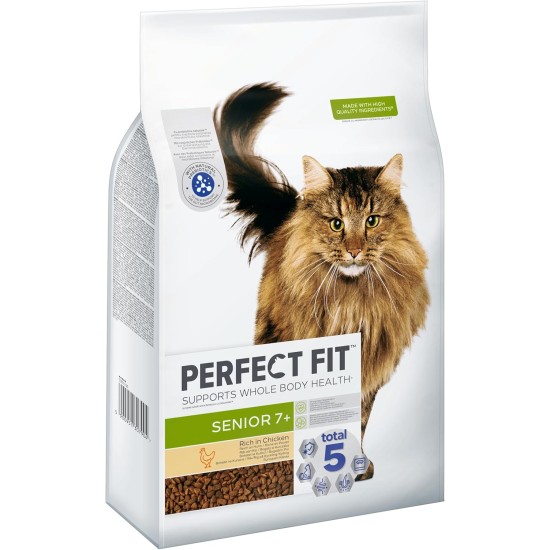 PERFECT FIT Senior Dry Food for Older Cats from 7 Years - Chicken, 7 kg (1 Bag) PERFECT FIT Senior Dry Food for Older Cats from 7 Years - Chicken, 7 kg (1 Bag)