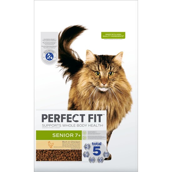 PERFECT FIT Senior Dry Food for Older Cats from 7 Years - Chicken, 7 kg (1 Bag) PERFECT FIT Senior Dry Food for Older Cats from 7 Years - Chicken, 7 kg (1 Bag)