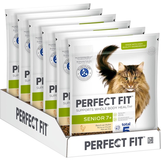 PERFECT FIT Senior Dry Food for Older Cats from 7 Years - Chicken, 7 kg (1 Bag) PERFECT FIT Senior Dry Food for Older Cats from 7 Years - Chicken, 7 kg (1 Bag)