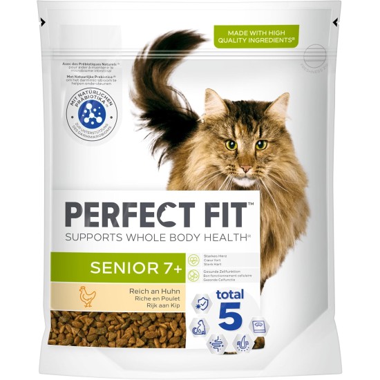 PERFECT FIT Senior Dry Food for Older Cats from 7 Years - Chicken, 7 kg (1 Bag) PERFECT FIT Senior Dry Food for Older Cats from 7 Years - Chicken, 7 kg (1 Bag)