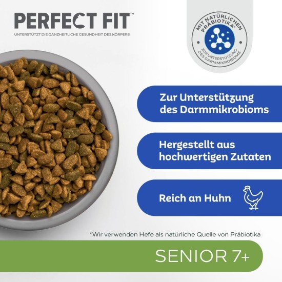 PERFECT FIT Senior Dry Food for Older Cats from 7 Years - Chicken, 7 kg (1 Bag) PERFECT FIT Senior Dry Food for Older Cats from 7 Years - Chicken, 7 kg (1 Bag)