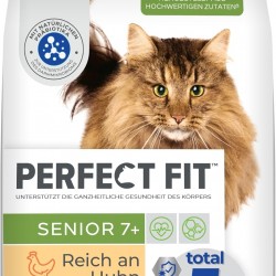 PERFECT FIT Senior Dry Food for Older Cats from 7 Years - Chicken, 7 kg (1 Bag)