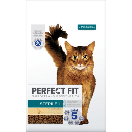 PERFECT FIT Sterile Adult Dry Food for Adults, Sterilised Cats from 1 Year - Chicken, 7 kg (1 Bag) PERFECT FIT Sterile Adult Dry Food for Adults, Sterilised Cats from 1 Year - Chicken, 7 kg (1 Bag)