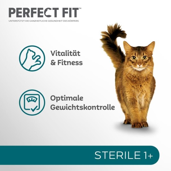 PERFECT FIT Sterile Adult Dry Food for Adults, Sterilised Cats from 1 Year - Chicken, 7 kg (1 Bag) PERFECT FIT Sterile Adult Dry Food for Adults, Sterilised Cats from 1 Year - Chicken, 7 kg (1 Bag)