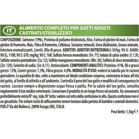 PRO PLAN Adult Dry Cat Food Salmon 10kg PRO PLAN Adult Dry Cat Food Salmon 10kg