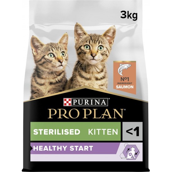 PRO PLAN Sterilised Kitten Healthy Start Salmon 3kg PRO PLAN Sterilised Kitten Healthy Start Salmon 3kg
