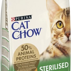 PURINA CAT CHOW Adult Sterilised - Rich in Turkey - 10kg - Dry Food for Adult Cats PURINA CAT CHOW Adult Sterilised - Rich in Turkey - 10kg - Dry Food for Adult Cats