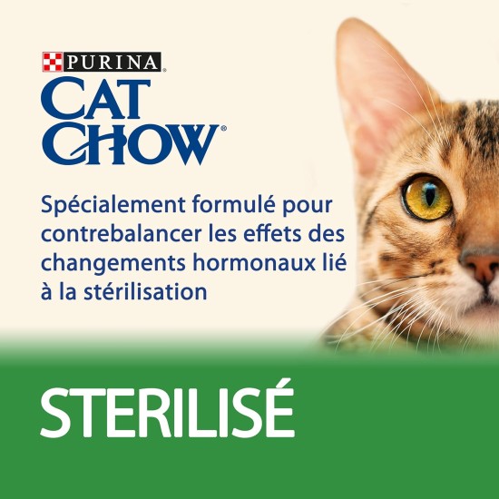 PURINA CAT CHOW Adult Sterilised - Rich in Turkey - 10kg - Dry Food for Adult Cats PURINA CAT CHOW Adult Sterilised - Rich in Turkey - 10kg - Dry Food for Adult Cats