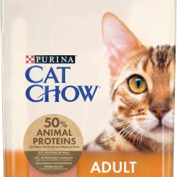 PURINA CAT CHOW Croquettes Adult with NaturiumTM - Riche en Canard - 3 kg - For Adult Chat PURINA CAT CHOW Croquettes Adult with NaturiumTM - Riche en Canard - 3 kg - For Adult Chat