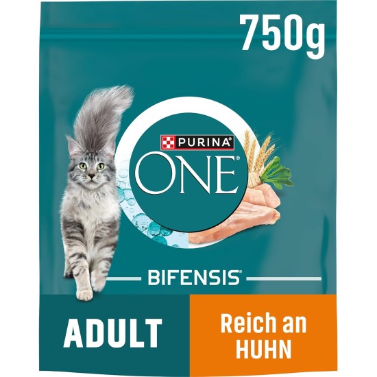 PURINA ONE Bifensis Adult Dry Cat Food, Rich in Chicken, Pack of 6 (6 x 750 g) PURINA ONE Bifensis Adult Dry Cat Food, Rich in Chicken, Pack of 6 (6 x 750 g)