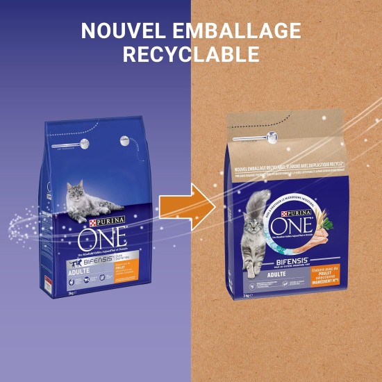 PURINA ONE Bifensis Adult Dry Food with Chicken for Adult Cats 3 kg PURINA ONE Bifensis Adult Dry Food with Chicken for Adult Cats 3 kg