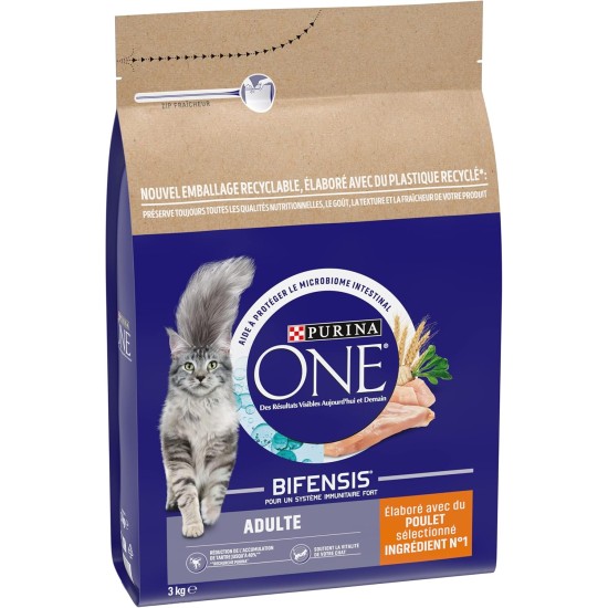 PURINA ONE Bifensis Adult Dry Food with Chicken for Adult Cats 3 kg PURINA ONE Bifensis Adult Dry Food with Chicken for Adult Cats 3 kg
