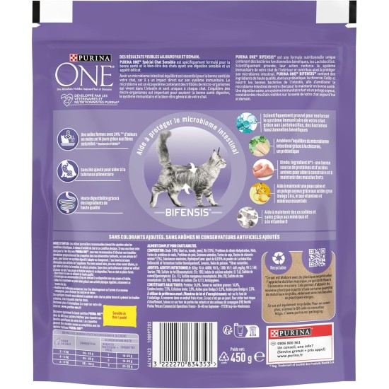 PURINA ONE Bifensis Cat from 11 Years | Dry Food with Chicken and Whole Grain Grain for Older Cats | Bag of 1.5 kg | Pack of 6 PURINA ONE Bifensis Cat from 11 Years | Dry Food with Chicken and Whole Grain Grain for Older Cats | Bag of 1.5 kg | Pack of 6