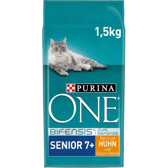 PURINA ONE Bifensis Senior 7+ Dry Cat Food, Rich in Chicken, Pack of 6 (6 x 750 g) PURINA ONE Bifensis Senior 7+ Dry Cat Food, Rich in Chicken, Pack of 6 (6 x 750 g)