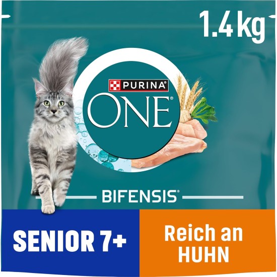 PURINA ONE Bifensis Senior 7+ Dry Cat Food, Rich in Chicken, Pack of 6 (6 x 750 g) PURINA ONE Bifensis Senior 7+ Dry Cat Food, Rich in Chicken, Pack of 6 (6 x 750 g)