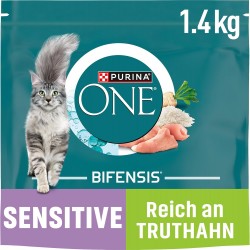 PURINA ONE Bifensis Sensitive Dry Cat Food, Rich in Turkey, Pack of 6 (6 x 1.4 kg) PURINA ONE Bifensis Sensitive Dry Cat Food, Rich in Turkey, Pack of 6 (6 x 1.4 kg)
