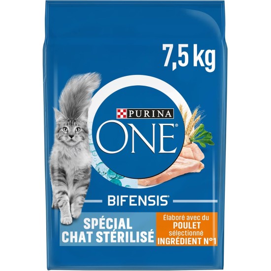 PURINA ONE Bifensis Sterilised Cat Food | Dry Food with Beef for Adult Cats | Bag of 7.5 kg PURINA ONE Bifensis Sterilised Cat Food | Dry Food with Beef for Adult Cats | Bag of 7.5 kg