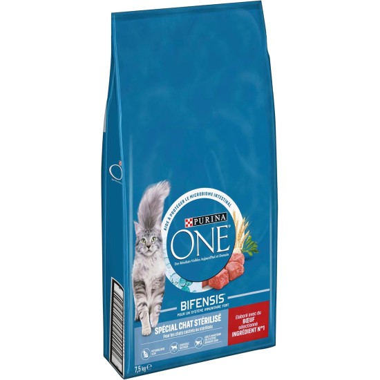 PURINA ONE Bifensis Sterilised Cat Food | Dry Food with Beef for Adult Cats | Bag of 7.5 kg PURINA ONE Bifensis Sterilised Cat Food | Dry Food with Beef for Adult Cats | Bag of 7.5 kg