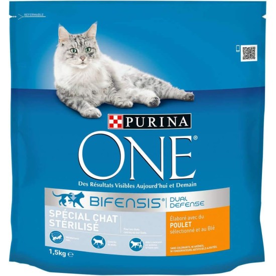 PURINA ONE Bifensis Sterilised Cat Food | Dry Food with Beef for Adult Cats | Bag of 7.5 kg PURINA ONE Bifensis Sterilised Cat Food | Dry Food with Beef for Adult Cats | Bag of 7.5 kg