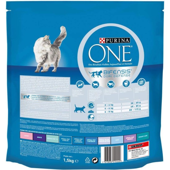 PURINA ONE Bifensis Sterilised Cat Food | Dry Food with Beef for Adult Cats | Bag of 7.5 kg PURINA ONE Bifensis Sterilised Cat Food | Dry Food with Beef for Adult Cats | Bag of 7.5 kg