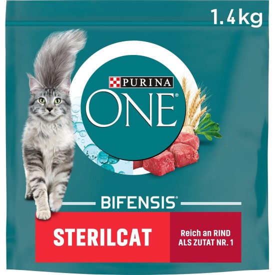 PURINA ONE Bifensis Sterilized Cat Food Dry for Sterilised Cats, Rich in Beef, Pack of 6 (6 x 750 g) PURINA ONE Bifensis Sterilized Cat Food Dry for Sterilised Cats, Rich in Beef, Pack of 6 (6 x 750 g)