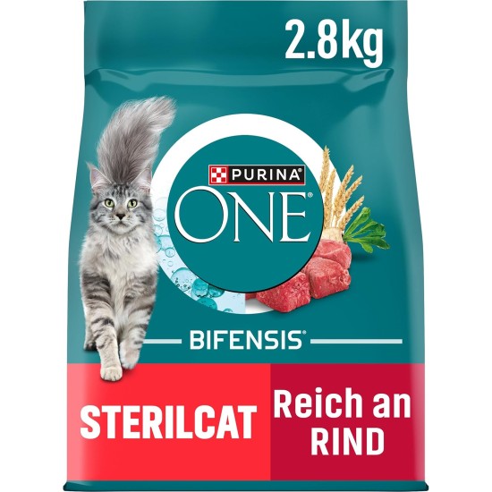 PURINA ONE Bifensis Sterilized Cat Food Dry for Sterilised Cats, Rich in Beef, Pack of 6 (6 x 750 g) PURINA ONE Bifensis Sterilized Cat Food Dry for Sterilised Cats, Rich in Beef, Pack of 6 (6 x 750 g)