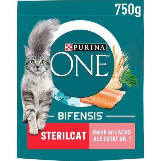 PURINA ONE Bifensis Sterilized Cat Food Dry for Sterilised Cats, Rich in Beef, Pack of 6 (6 x 750 g) PURINA ONE Bifensis Sterilized Cat Food Dry for Sterilised Cats, Rich in Beef, Pack of 6 (6 x 750 g)