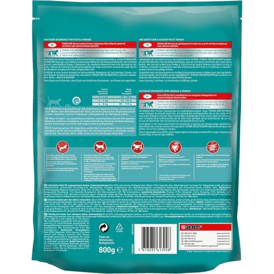 PURINA ONE Bifensis Sterilized Cat Food Dry for Sterilised Cats, Rich in Beef, Pack of 6 (6 x 750 g) PURINA ONE Bifensis Sterilized Cat Food Dry for Sterilised Cats, Rich in Beef, Pack of 6 (6 x 750 g)