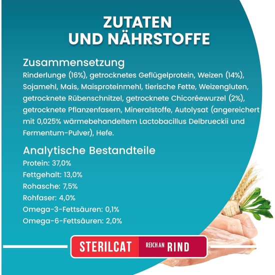 PURINA ONE Bifensis Sterilized Cat Food Dry for Sterilised Cats, Rich in Beef, Pack of 6 (6 x 750 g) PURINA ONE Bifensis Sterilized Cat Food Dry for Sterilised Cats, Rich in Beef, Pack of 6 (6 x 750 g)