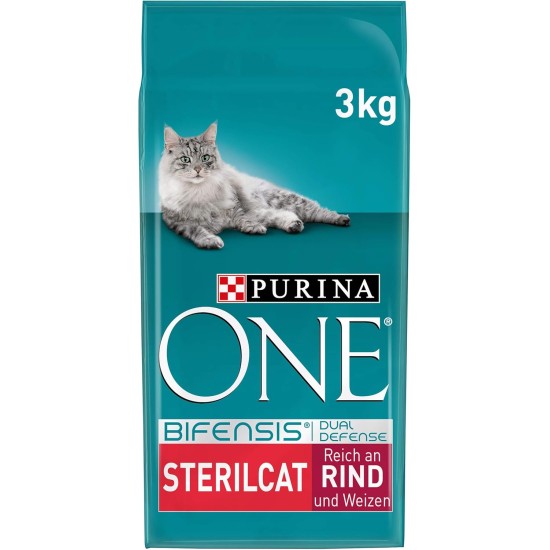 PURINA ONE Bifensis Sterilized Cat Food Dry for Sterilised Cats, Rich in Beef, Pack of 6 (6 x 750 g) PURINA ONE Bifensis Sterilized Cat Food Dry for Sterilised Cats, Rich in Beef, Pack of 6 (6 x 750 g)