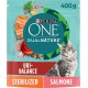 PURINA ONE DUALNATURE Sterilized Dry Cat Food Rich in Salmon and Natural Spirulina 8 Bags of 400g PURINA ONE DUALNATURE Sterilized Dry Cat Food Rich in Salmon and Natural Spirulina 8 Bags of 400g