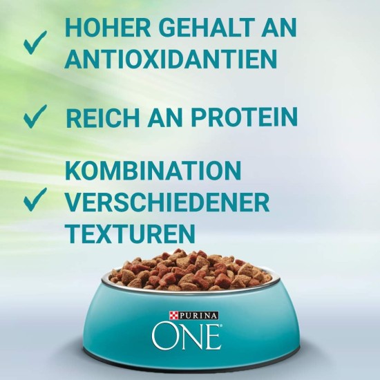 PURINA ONE Dual Nature Dry Cat Food for Castrated Cats with Spirulina, Rich in Salmon, Pack of 6 (6 x 650 g) PURINA ONE Dual Nature Dry Cat Food for Castrated Cats with Spirulina, Rich in Salmon, Pack of 6 (6 x 650 g)