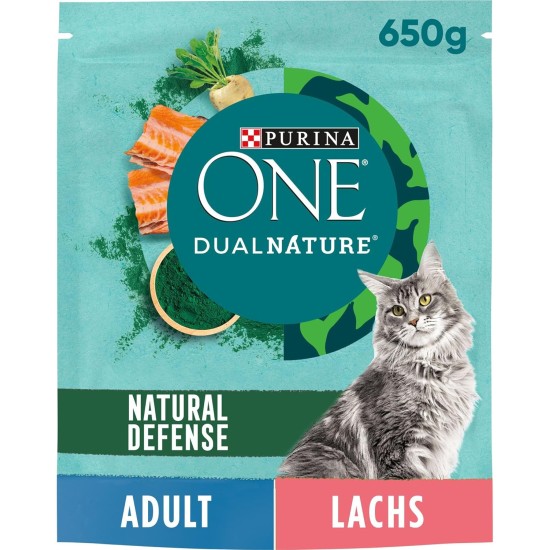 PURINA ONE Dual Nature Dry Cat Food with Spirulina, Rich in Chicken, Pack of 6 (6 x 650 g) PURINA ONE Dual Nature Dry Cat Food with Spirulina, Rich in Chicken, Pack of 6 (6 x 650 g)