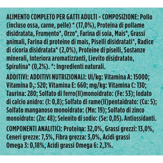 PURINA ONE Dualnature Natural Defense Adult Cat Dry Food with Salmon and Natural Spirulina, 8 Bags of 400 g PURINA ONE Dualnature Natural Defense Adult Cat Dry Food with Salmon and Natural Spirulina, 8 Bags of 400 g