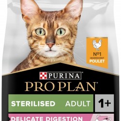 PURINA PRO PLAN Sterilised Adult 1+ Delicate Digestion Rich in Chicken Dry Food Cat 1.5 kg Bag PURINA PRO PLAN Sterilised Adult 1+ Delicate Digestion Rich in Chicken Dry Food Cat 1.5 kg Bag