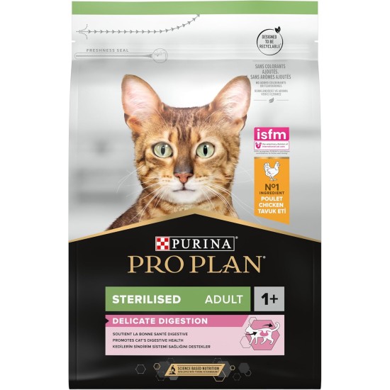 PURINA PRO PLAN Sterilised Adult 1+ Delicate Digestion Rich in Chicken Dry Food Cat 1.5 kg Bag PURINA PRO PLAN Sterilised Adult 1+ Delicate Digestion Rich in Chicken Dry Food Cat 1.5 kg Bag