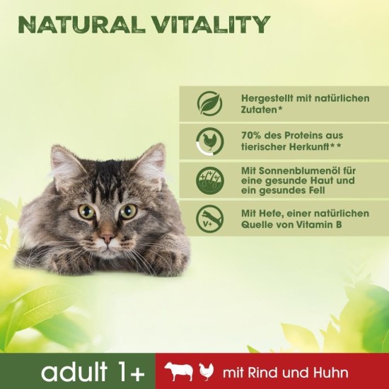 Perfect Fit Natural Vitality Adult 1+ - Dry Food for Adult Cats from 1 Year - Chicken & Turkey - Supports Vitality - 6 kg Perfect Fit Natural Vitality Adult 1+ - Dry Food for Adult Cats from 1 Year - Chicken & Turkey - Supports Vitality - 6 kg