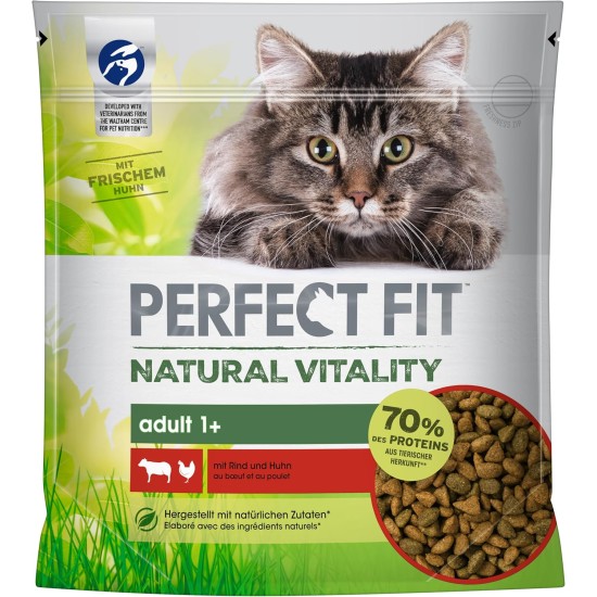 Perfect Fit Natural Vitality Adult 1+ - Dry Food for Adult Cats from 1 Year - Chicken & Turkey - Supports Vitality - 6 kg Perfect Fit Natural Vitality Adult 1+ - Dry Food for Adult Cats from 1 Year - Chicken & Turkey - Supports Vitality - 6 kg