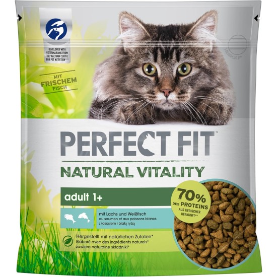 Perfect Fit Natural Vitality Adult 1+ - Dry Food for Adult Cats from 1 Year - Chicken & Turkey - Supports Vitality - 6 kg Perfect Fit Natural Vitality Adult 1+ - Dry Food for Adult Cats from 1 Year - Chicken & Turkey - Supports Vitality - 6 kg