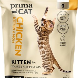 PrimaCat - Complete Dry Food with Chicken Flavour for Kittens and Lactating Cats, 400 g PrimaCat - Complete Dry Food with Chicken Flavour for Kittens and Lactating Cats, 400 g