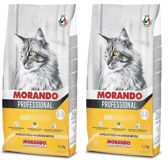 Professional Pellets Dry Cat Food (STERILIZED, 100% Made in Italy, Main Ingredient: Chicken and Veal, Cat Dry Food, Cat Treats, Serving Size: 1.5 kg) Professional Pellets Dry Cat Food (STERILIZED, 100% Made in Italy, Main Ingredient: Chicken and Veal, Cat Dry Food, Cat Treats, Serving Size: 1.5 kg)