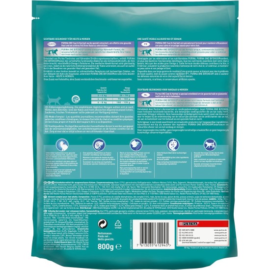 Purina ONE BIFENSIS Coat and Hairball Cat Dry Food: Rich in Chicken, for Healthy Skin & Urinary Train, Beautiful Fur Reduces Bunion, Pack of 6 Purina ONE BIFENSIS Coat and Hairball Cat Dry Food: Rich in Chicken, for Healthy Skin & Urinary Train, Beautiful Fur Reduces Bunion, Pack of 6