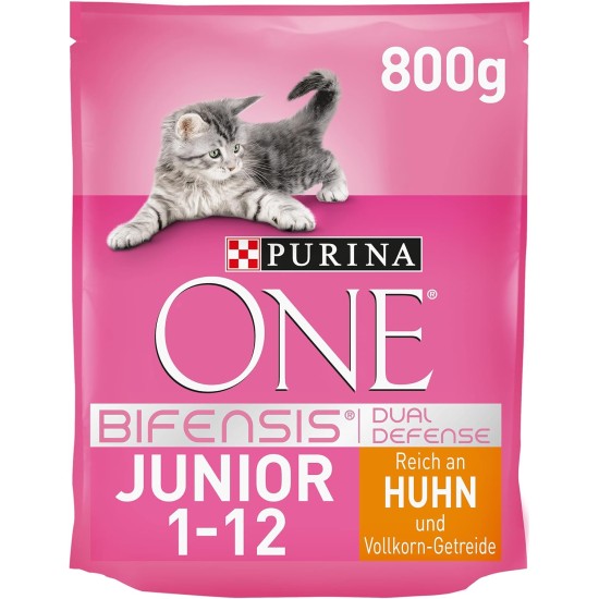 Purina ONE Purina ONE Nestlé PURINA ONE Bifensis Junior 1-12 Cat Food Kitten Dry Rich in Chicken, Pack of 6 (6 x 750 g) Purina ONE Purina ONE Nestlé PURINA ONE Bifensis Junior 1-12 Cat Food Kitten Dry Rich in Chicken, Pack of 6 (6 x 750 g)
