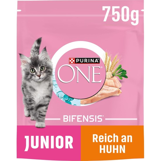 Purina ONE Purina ONE Nestlé PURINA ONE Bifensis Junior 1-12 Cat Food Kitten Dry Rich in Chicken, Pack of 6 (6 x 750 g) Purina ONE Purina ONE Nestlé PURINA ONE Bifensis Junior 1-12 Cat Food Kitten Dry Rich in Chicken, Pack of 6 (6 x 750 g)